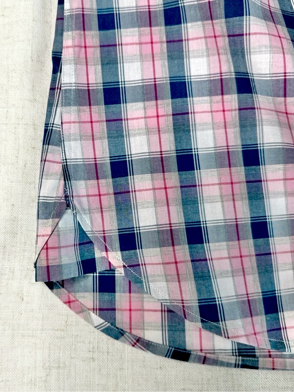 Johnnie-O Top Shelf Granger Button-Down Shirt Pink Blue Plaid Size Small NWT - Picture 8 of 13